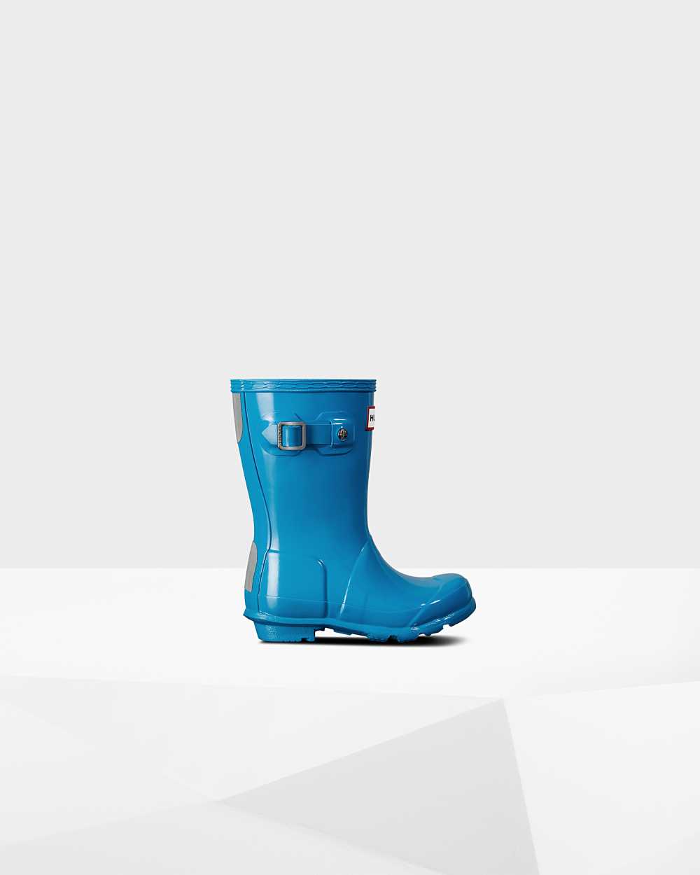 Kids Hunter Original Little Gloss Rain Boots Blue | OTDCGZ-958